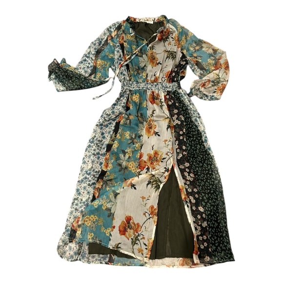 free people Dresses & Skirts - Women's Free People Homemade BOHO Floral Maxi Dress Size M